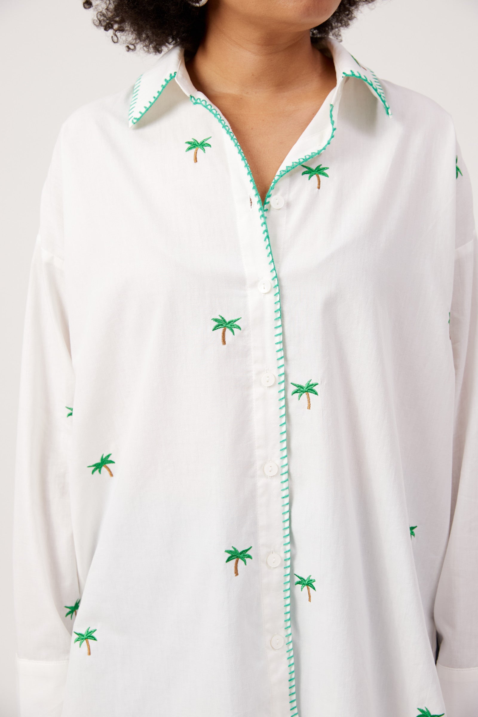 Mauritius Embroidered Shirt - White