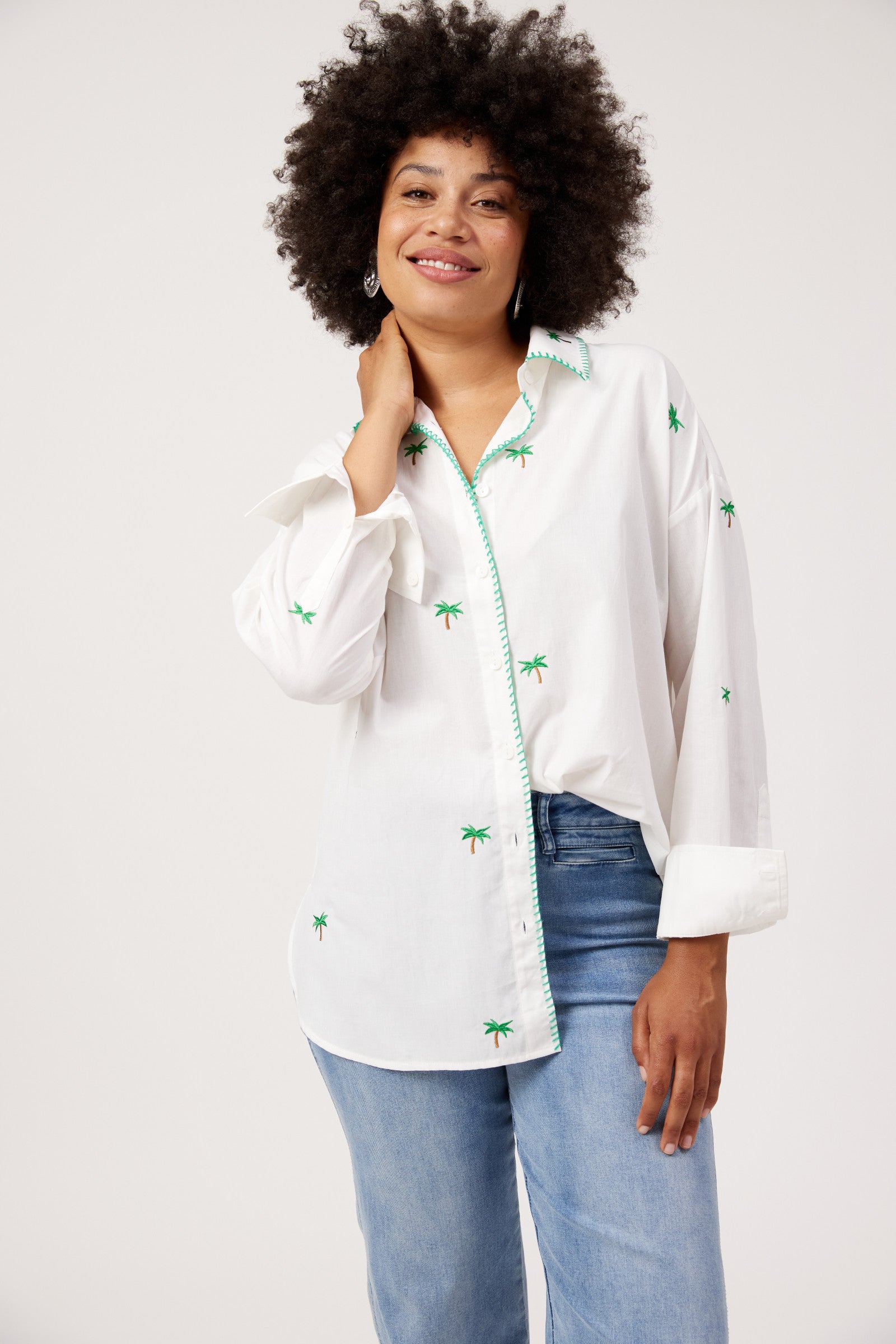 Mauritius Embroidered Shirt - White