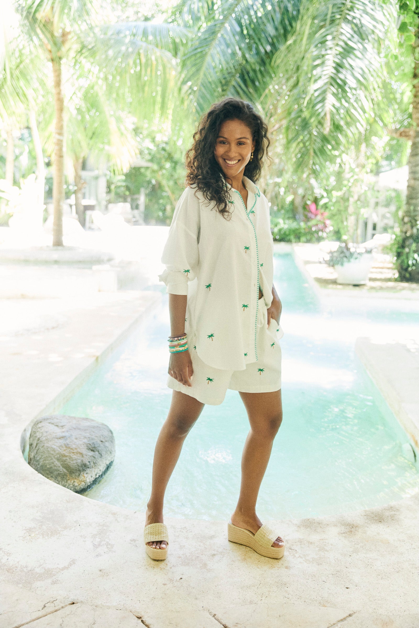 Mauritius Embroidered Shirt - White