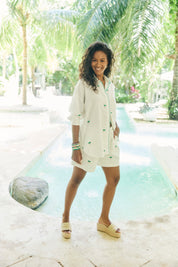 Mauritius Embroidered Shirt - White