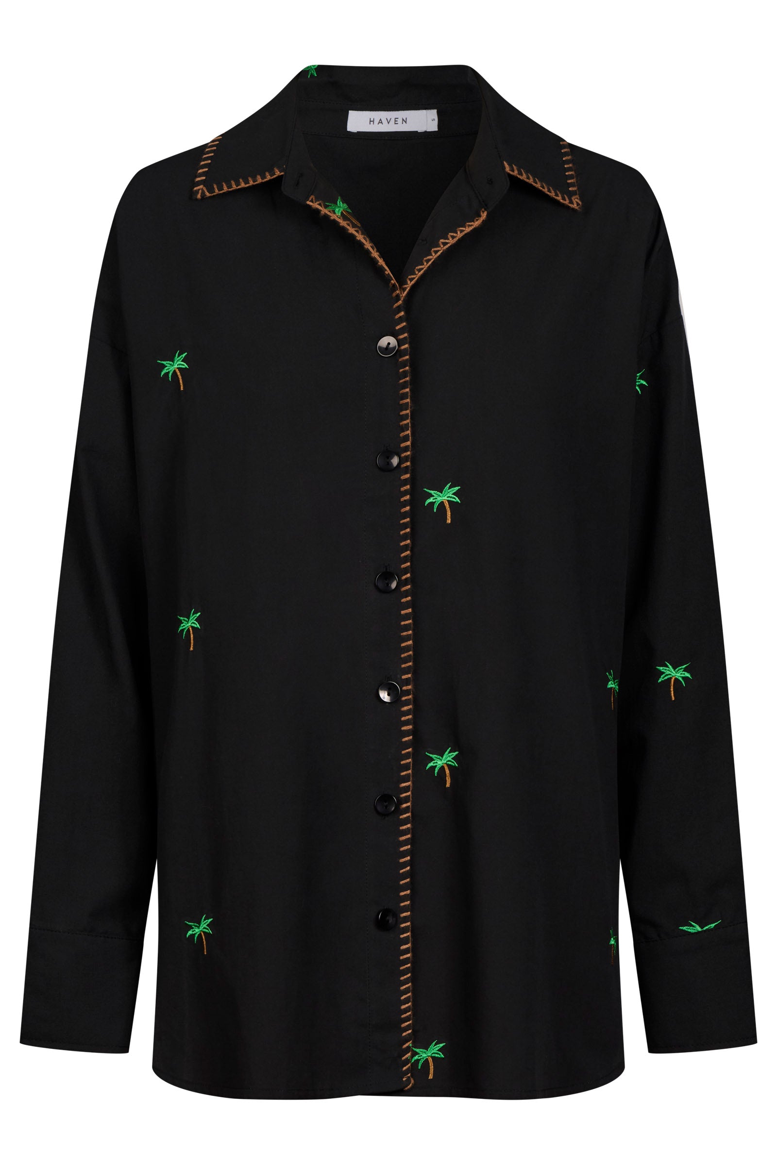 Mauritius Embroidered Shirt - Black