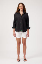 Mauritius Embroidered Shirt - Black