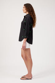 Mauritius Embroidered Shirt - Black