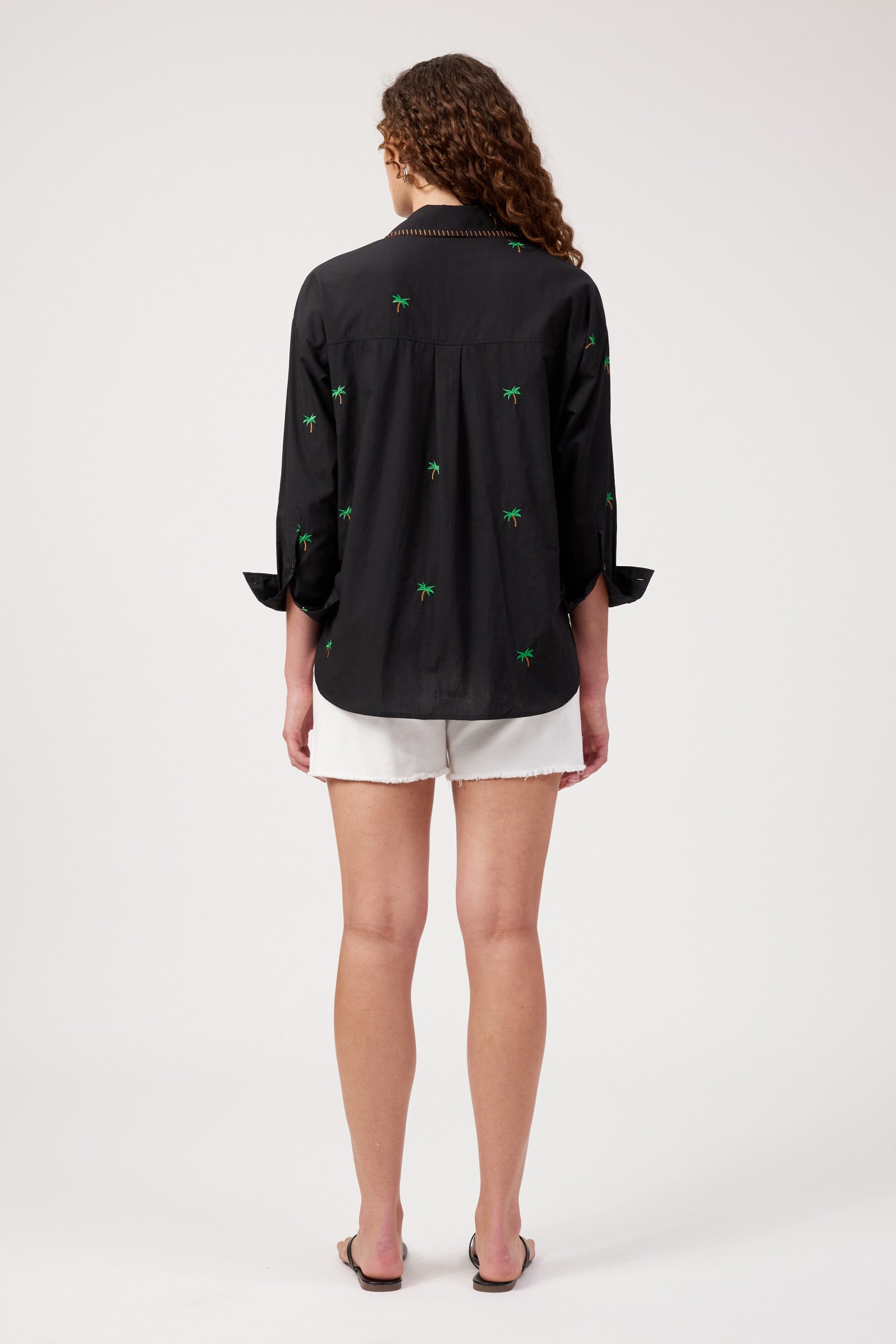 Mauritius Embroidered Shirt - Black
