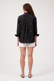 Mauritius Embroidered Shirt - Black