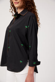 Mauritius Embroidered Shirt - Black