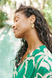 Congo Earring - Leaf