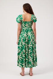 Congo Shirred Maxi Dress - Palm