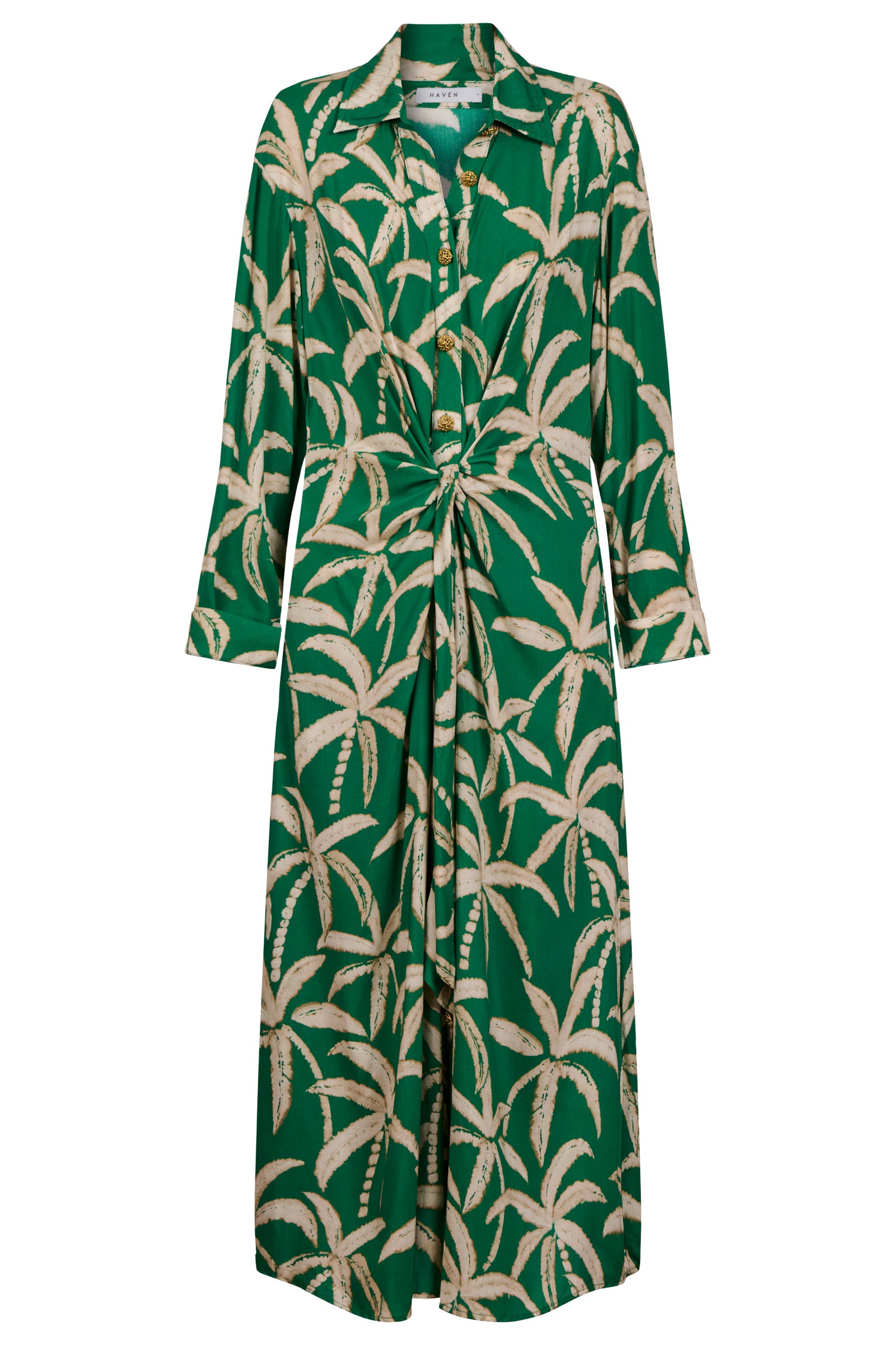 Congo Midi Shirt Dress - Palm