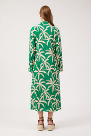 Congo Midi Shirt Dress - Palm