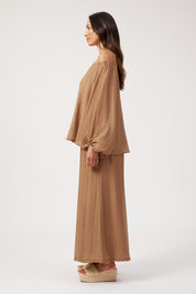 Kenya Off Shoulder Top - Wheat