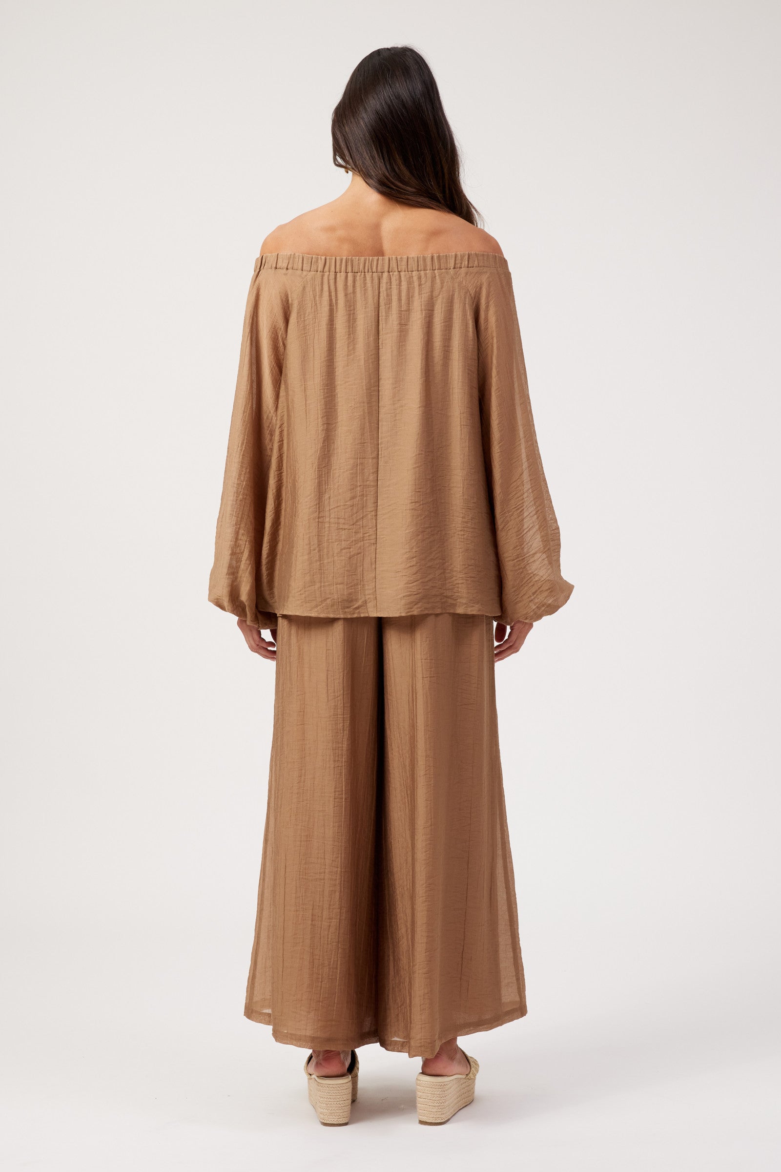 Kenya Off Shoulder Top - Wheat