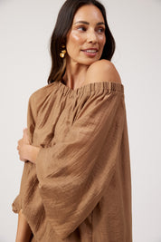Kenya Off Shoulder Top - Wheat