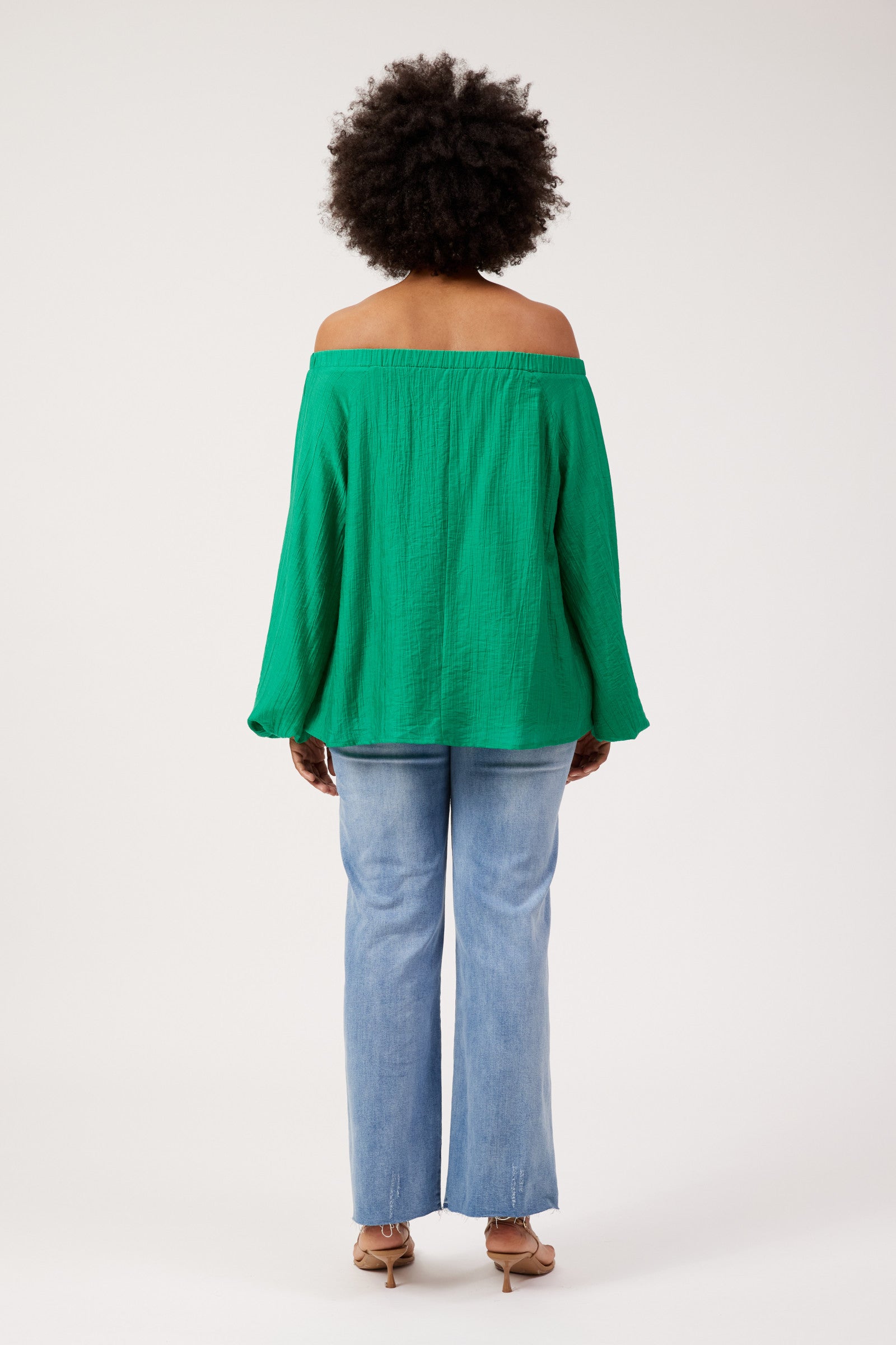 Kenya Off Shoulder Top - Green