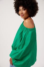 Kenya Off Shoulder Top - Green