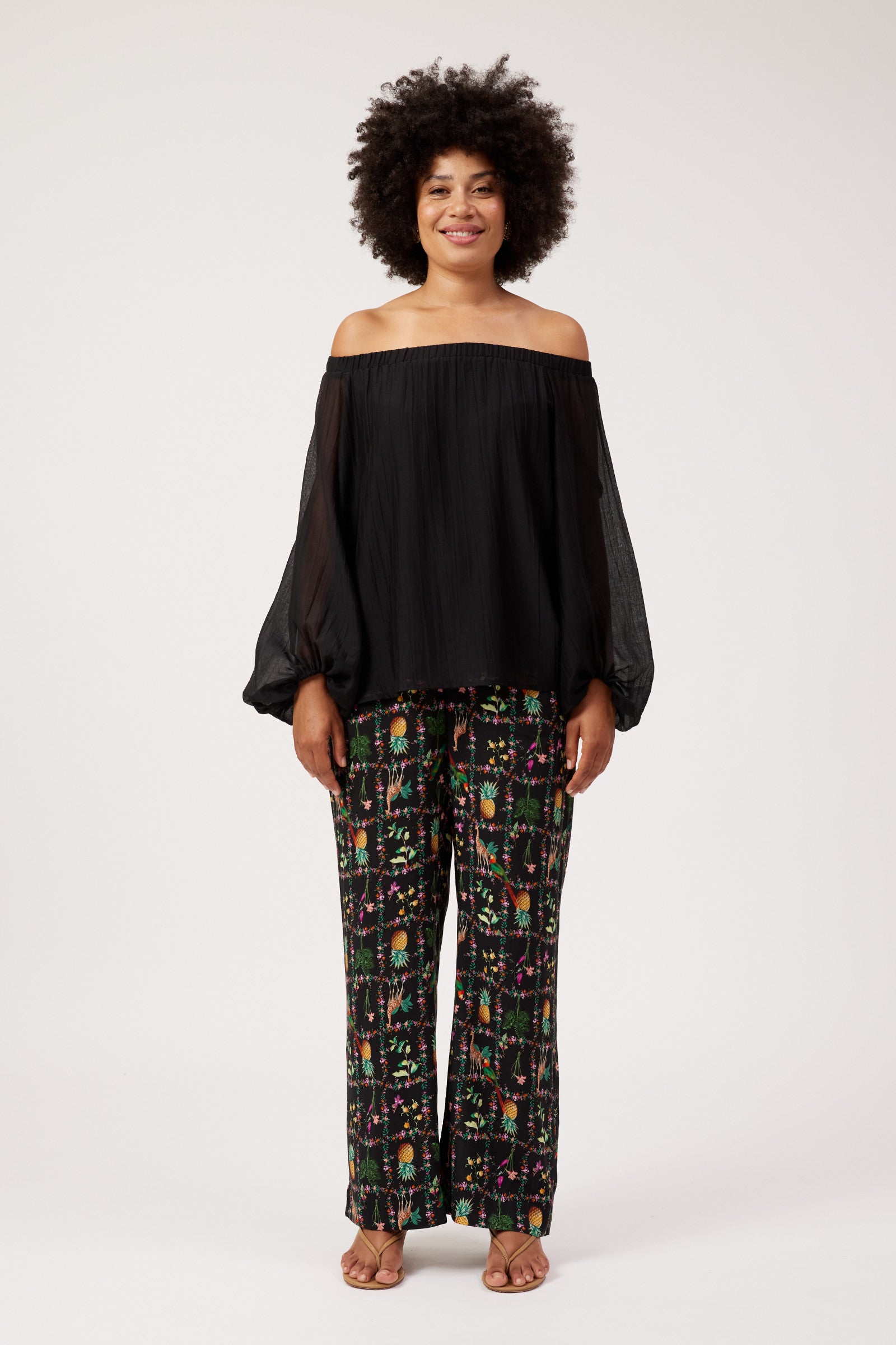 Kenya Off Shoulder Top - Black