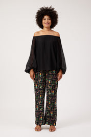 Kenya Off Shoulder Top - Black