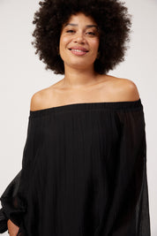 Kenya Off Shoulder Top - Black
