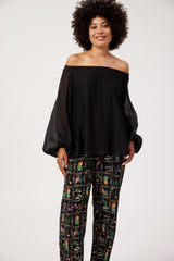 Kenya Off Shoulder Top - Black