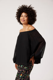 Kenya Off Shoulder Top - Black