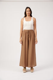 Kenya Palazzo Pant - Wheat