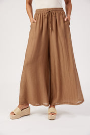 Kenya Palazzo Pant - Wheat
