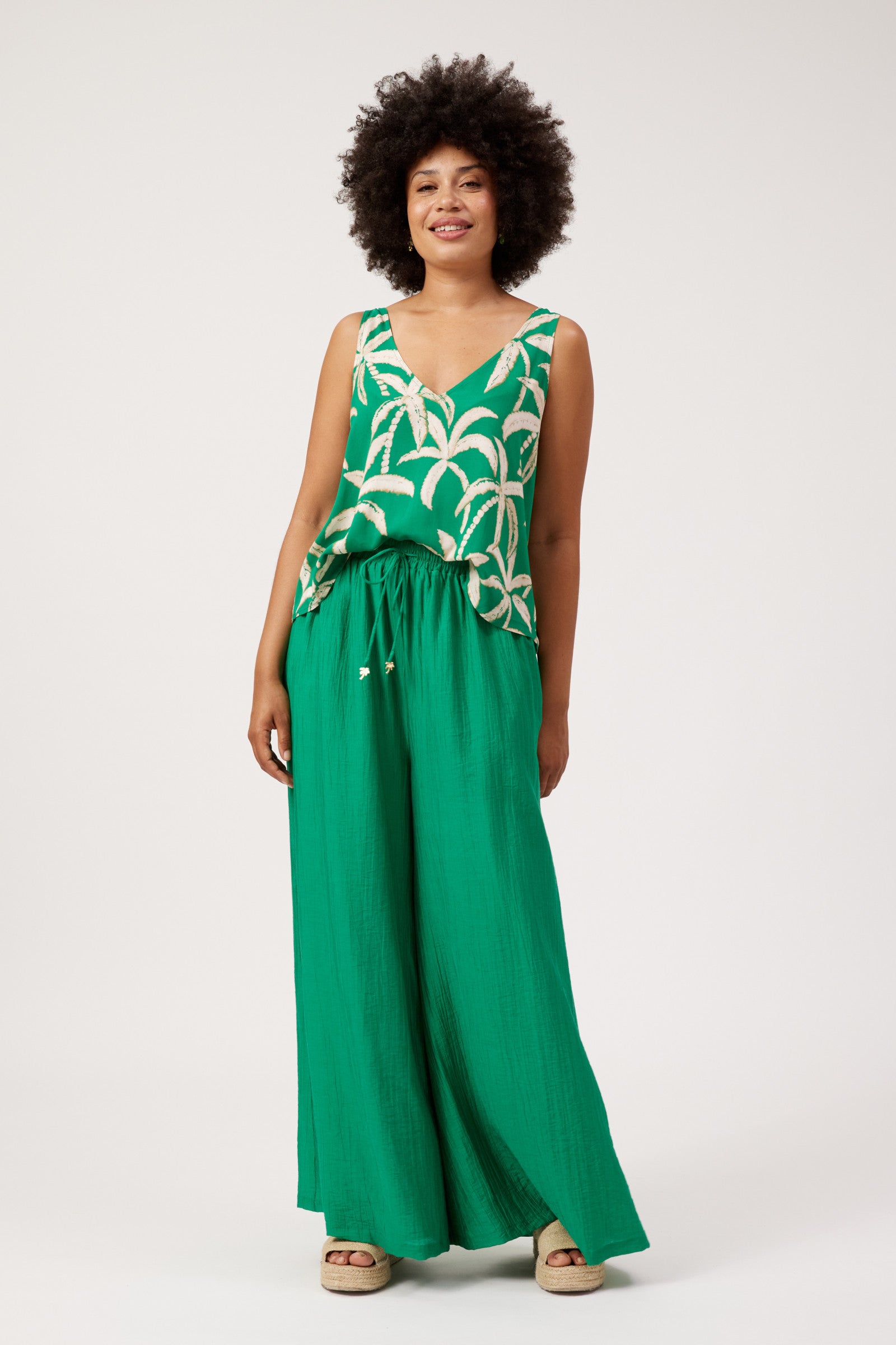 Kenya Palazzo Pant - Green