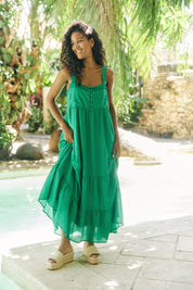 Kenya Tiered Maxi Dress - Green
