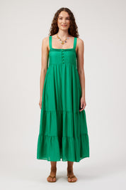 Kenya Tiered Maxi Dress - Green