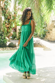 Kenya Tiered Maxi Dress - Green