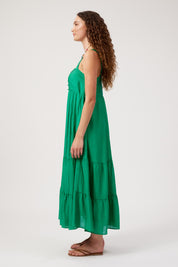 Kenya Tiered Maxi Dress - Green
