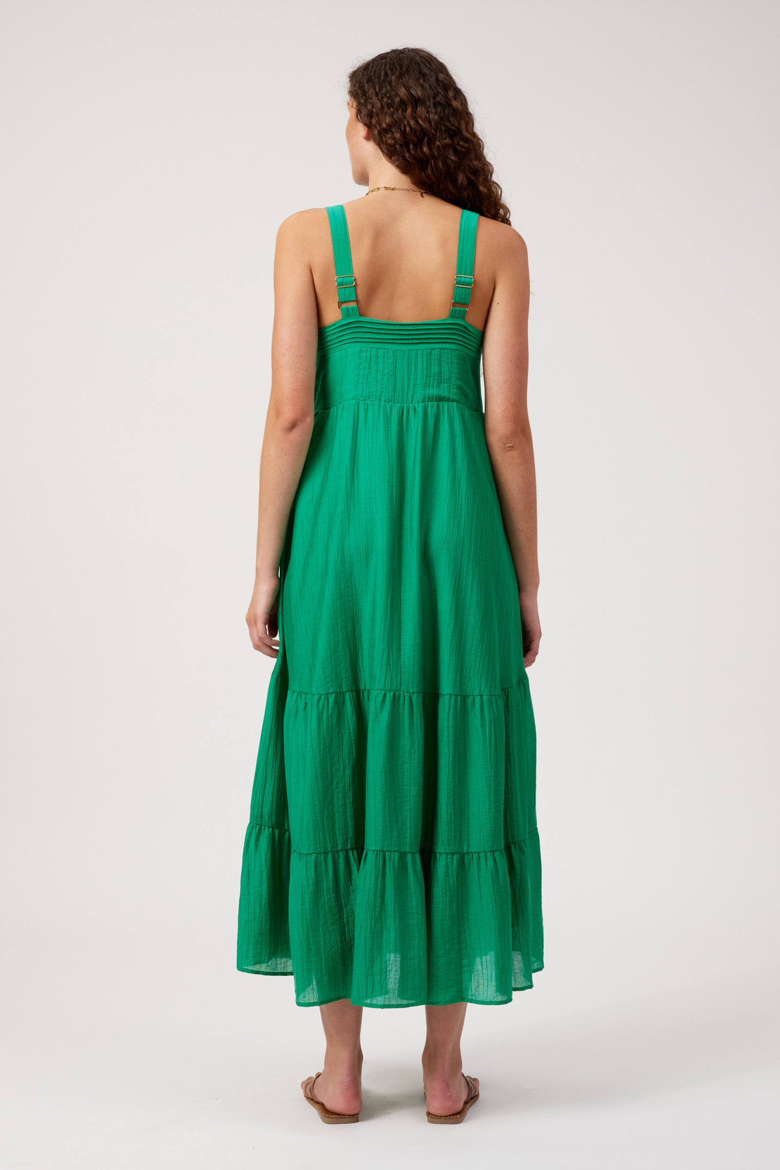 Kenya Tiered Maxi Dress - Green