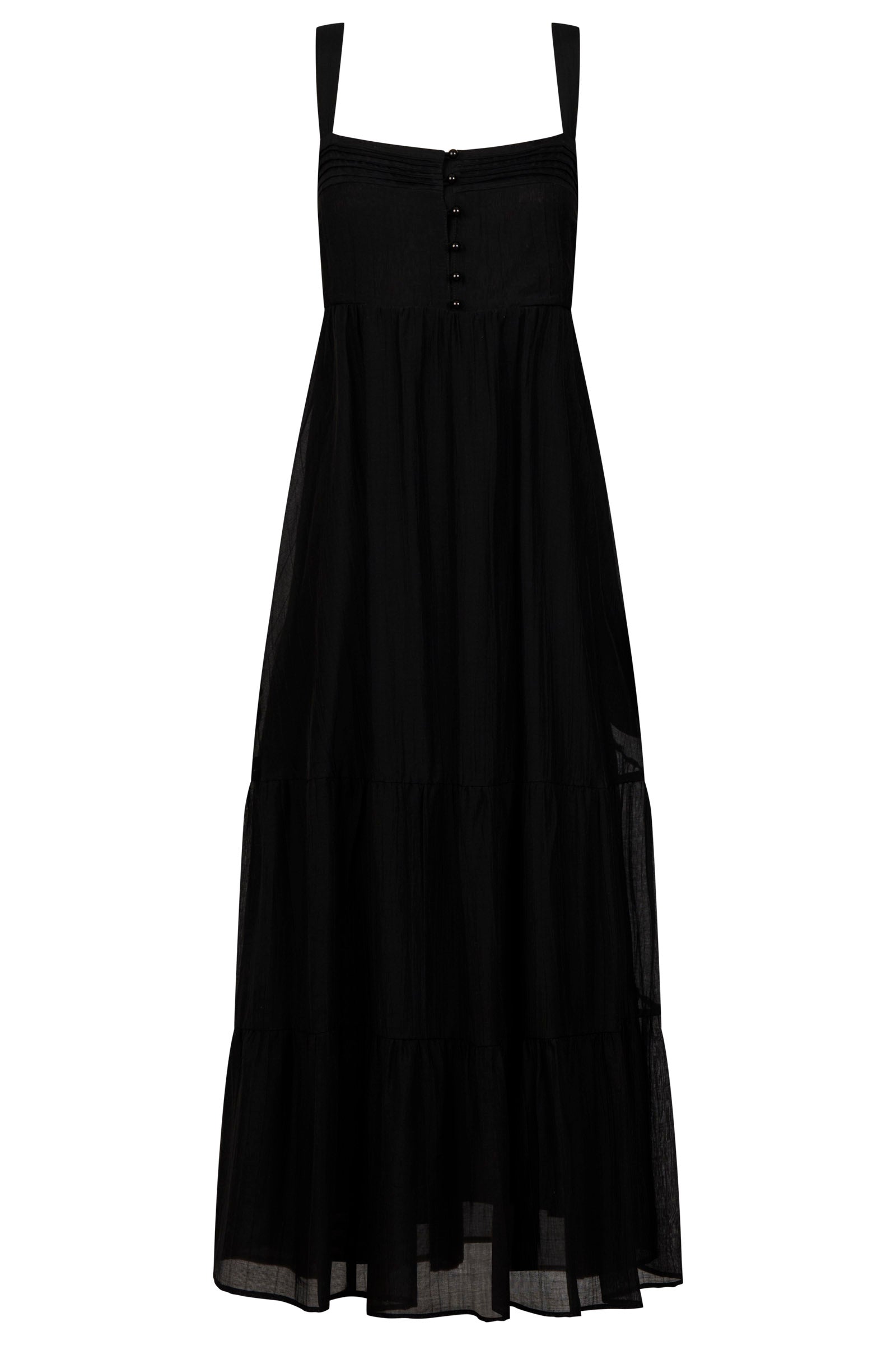 Kenya Tiered Maxi Dress - Black