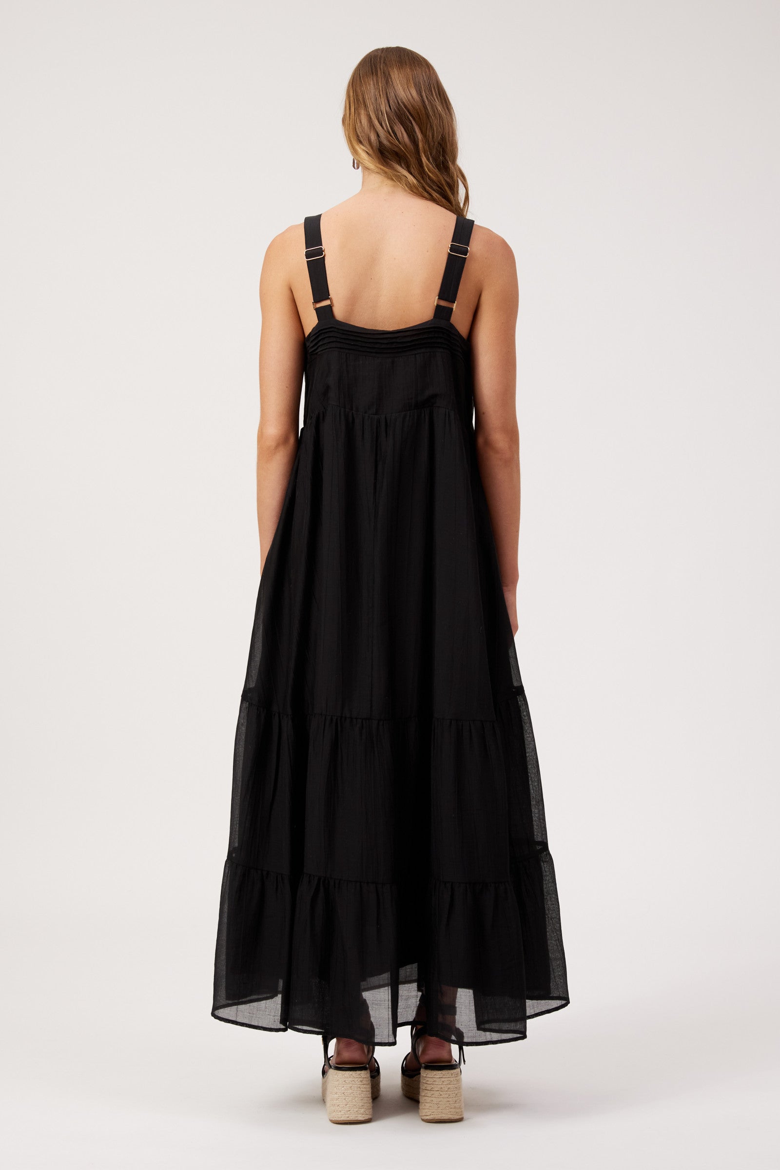 Kenya Tiered Maxi Dress - Black