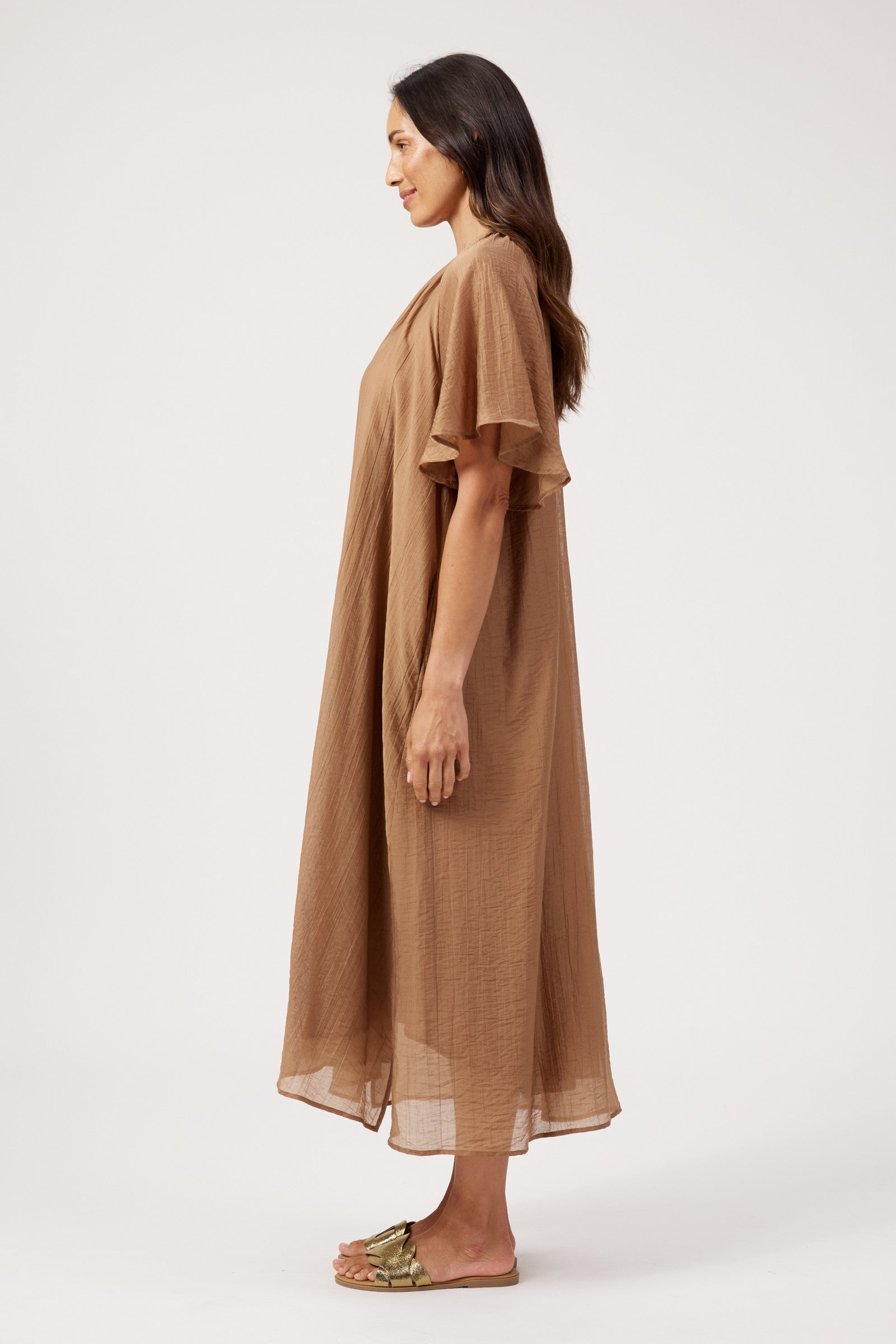 Kenya Midi Dress - Wheat