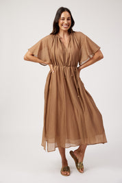 Kenya Midi Dress - Wheat