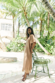Kenya Midi Dress - Wheat