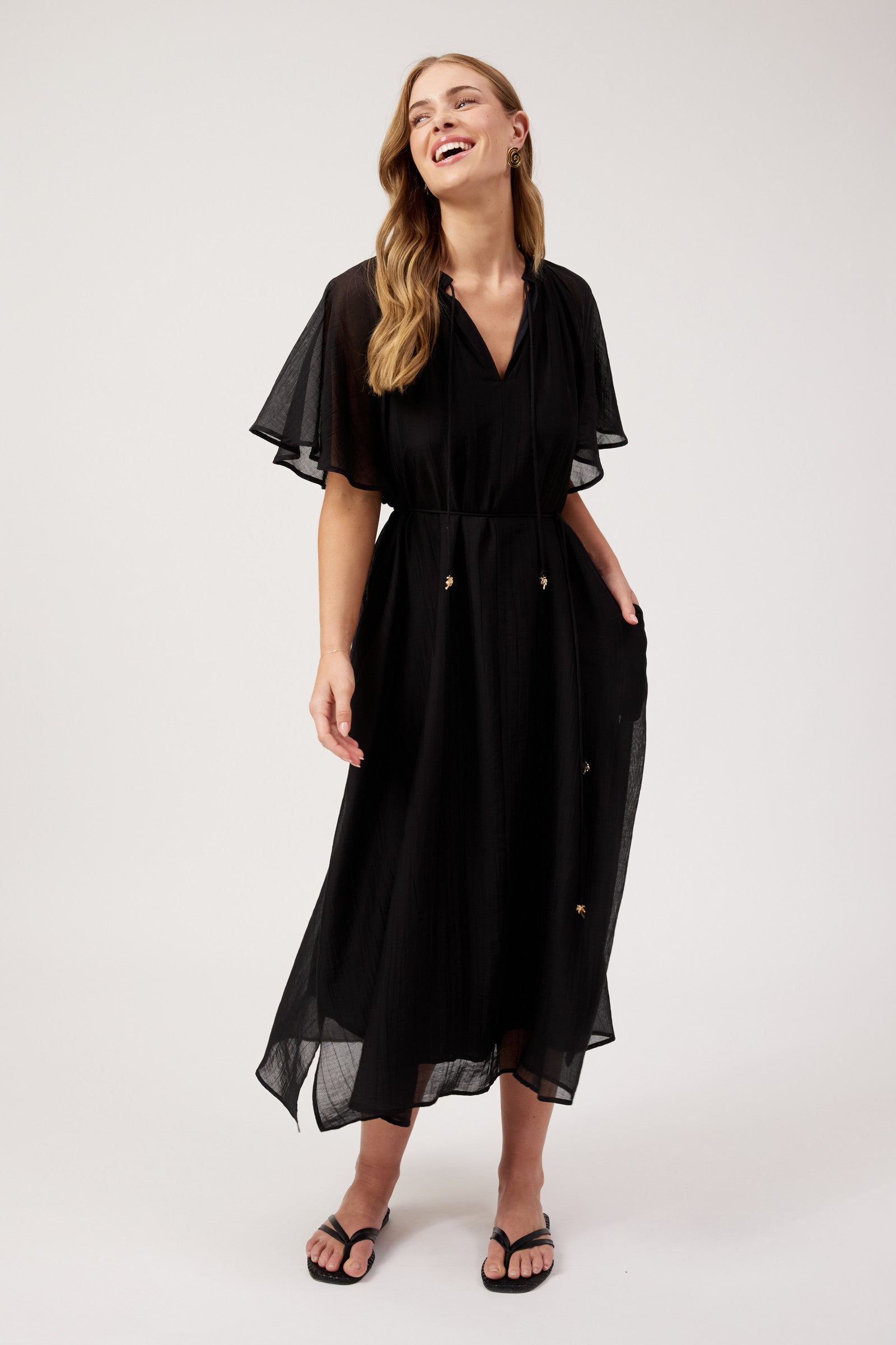 Kenya Midi Dress - Black