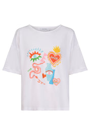 Mykonos Graphic Tshirt - White Amor