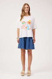 Mykonos Graphic Tshirt - White Amor