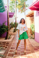 Larissa Broderie Short - Green