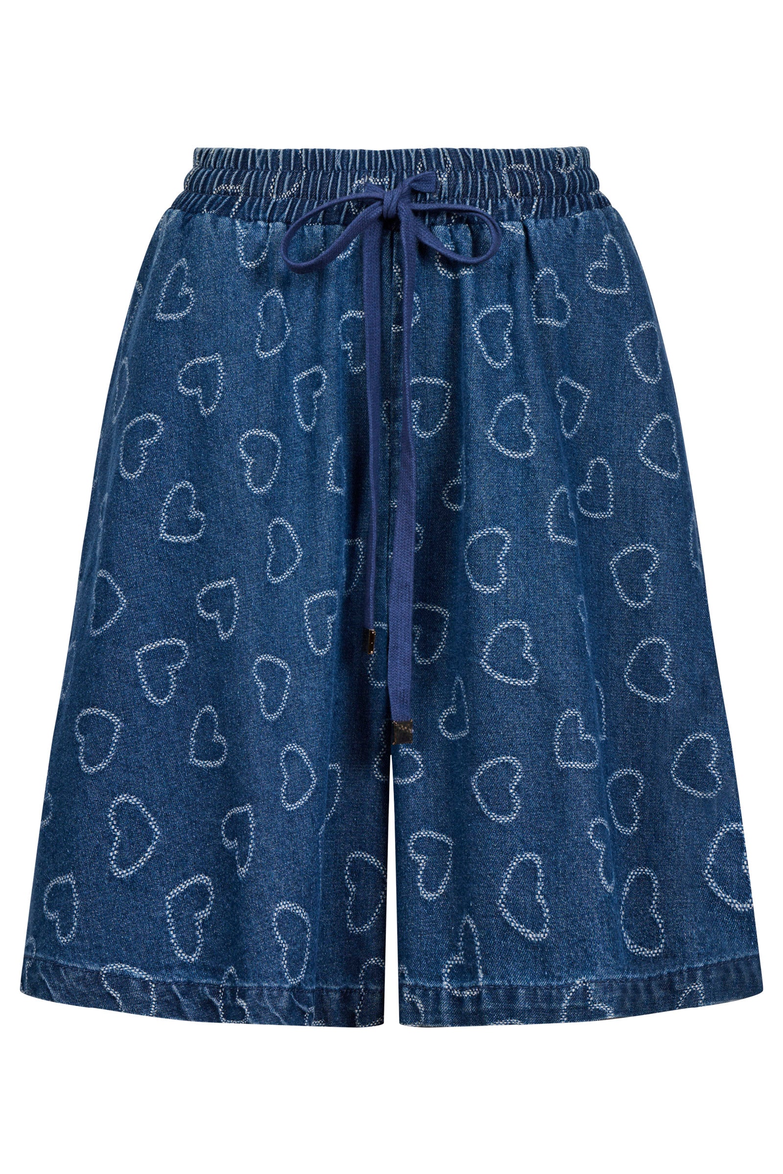 Sicily Heart Denim Short - Indigo
