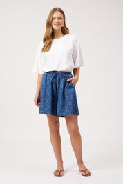 Sicily Heart Denim Short - Indigo