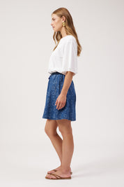 Sicily Heart Denim Short - Indigo