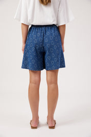 Sicily Heart Denim Short - Indigo