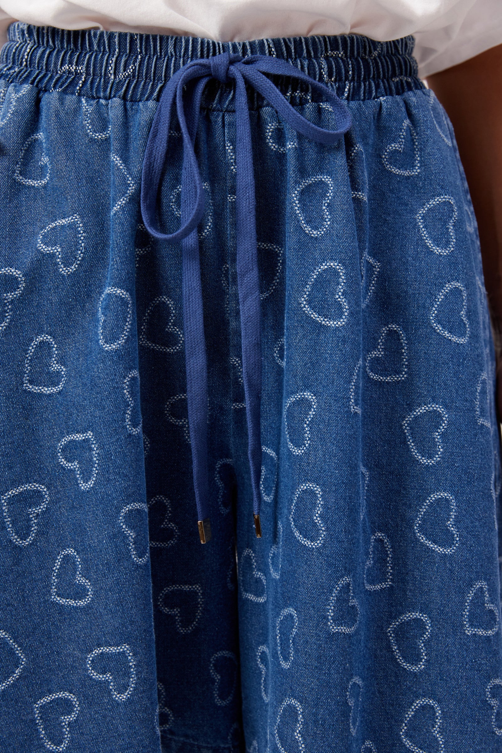 Sicily Heart Denim Short - Indigo