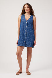 Sicily Heart Denim Dress - Indigo