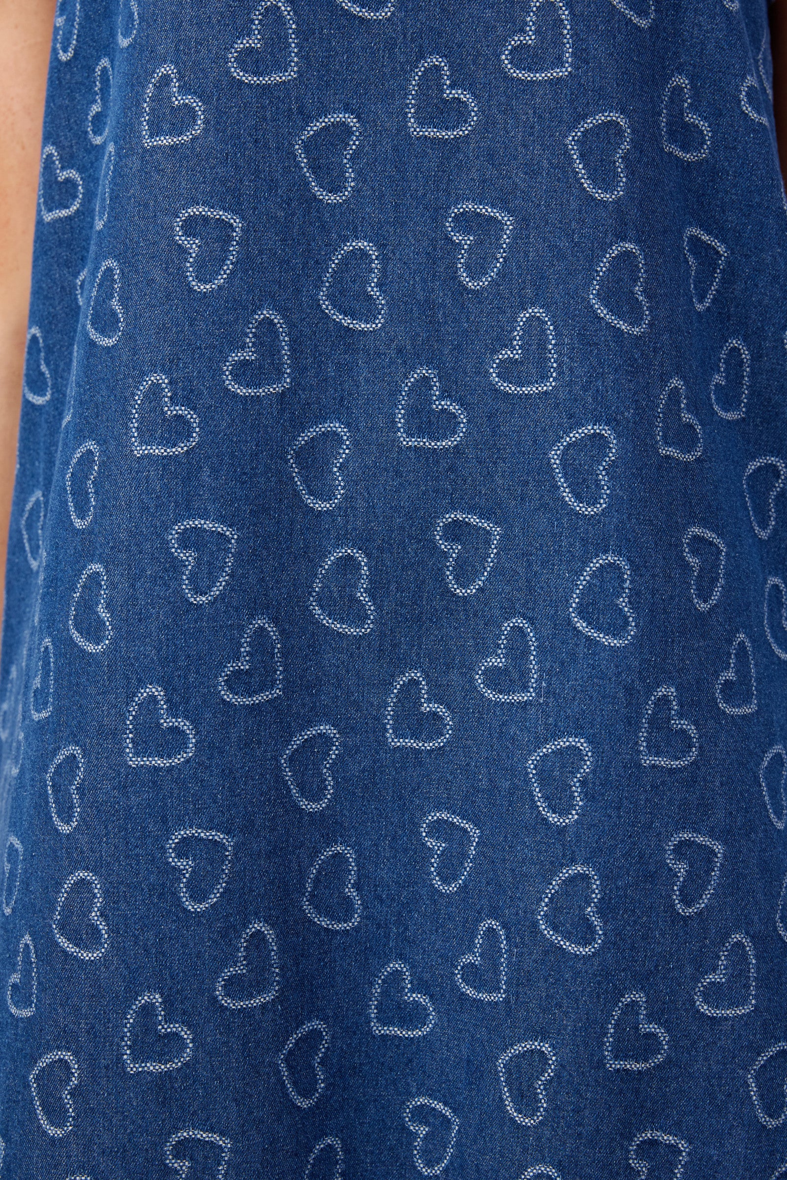 Sicily Heart Denim Dress - Indigo