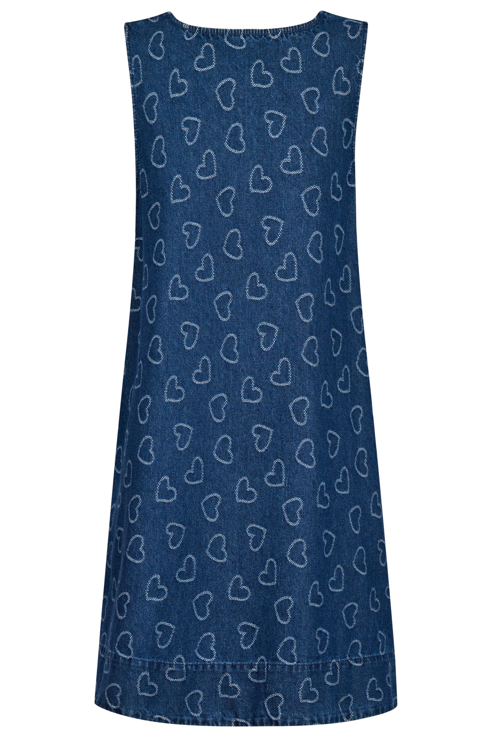 Sicily Heart Denim Dress - Indigo