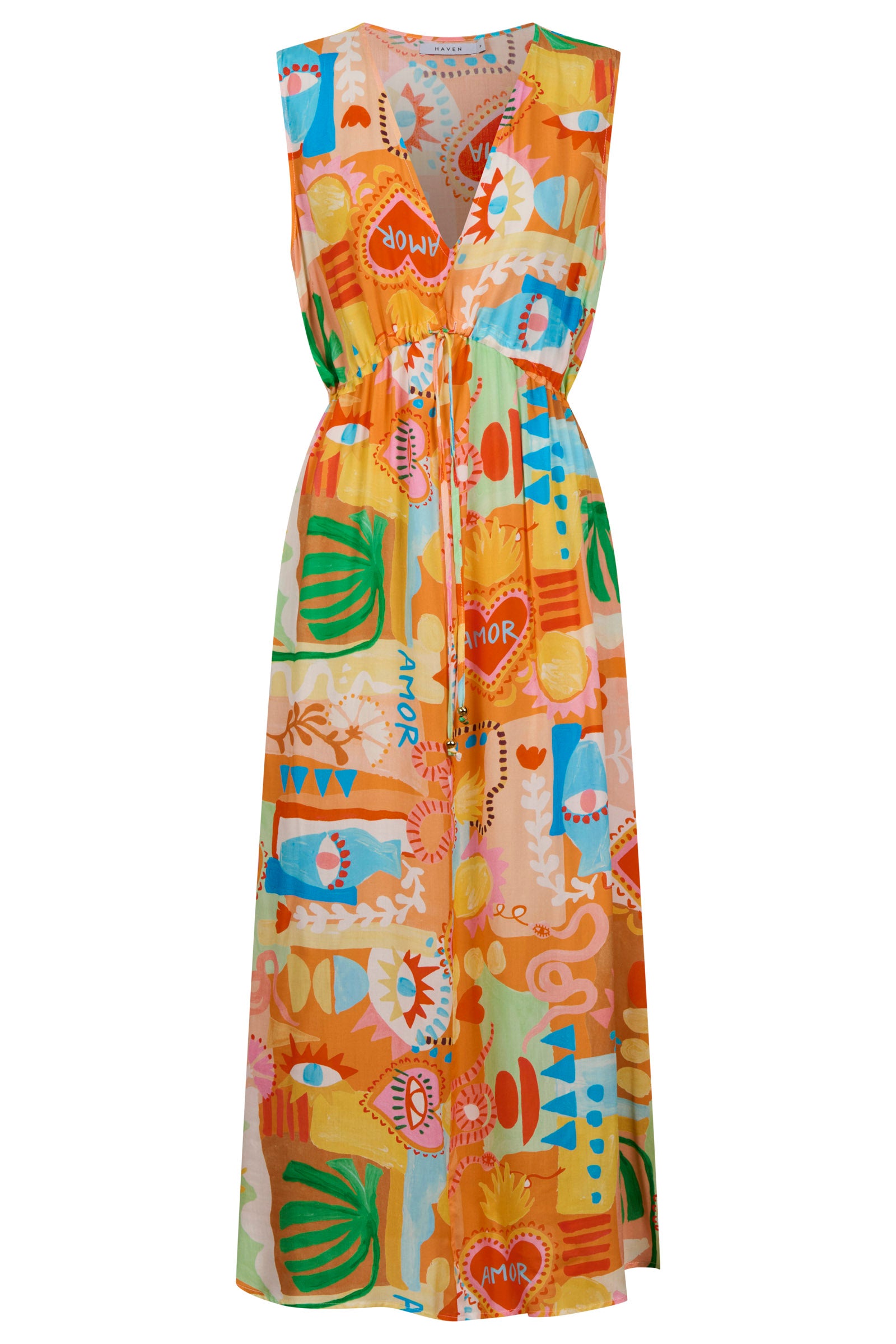 Mykonos Tie Midi Dress - Mati